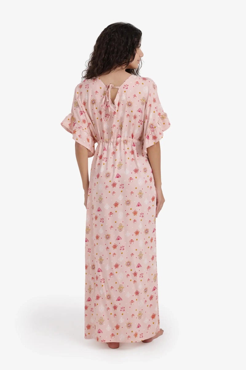 Carina Printed Tie-Back Nightgown - Image 3
